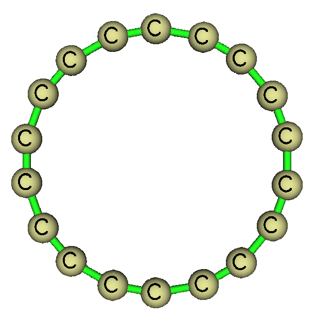 Structure of cyclo[18]carbon