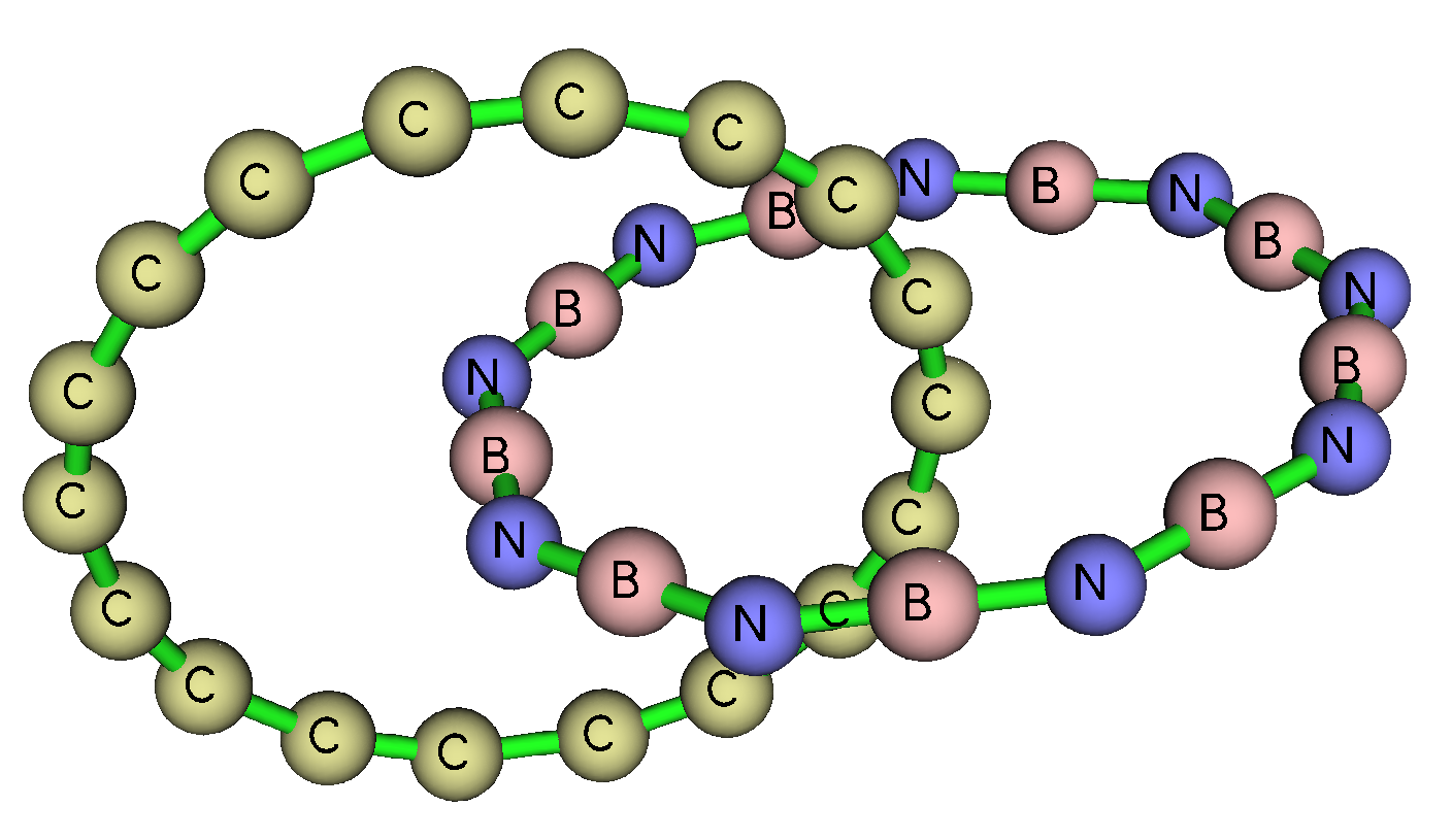 Structure of the C18...B9N9 complex