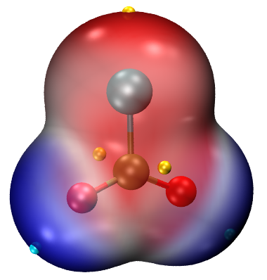 ESP color-mapped vdW surface of ClPO2