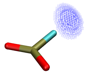 Local surface region corresponding to the sigma-hole of ClPO2