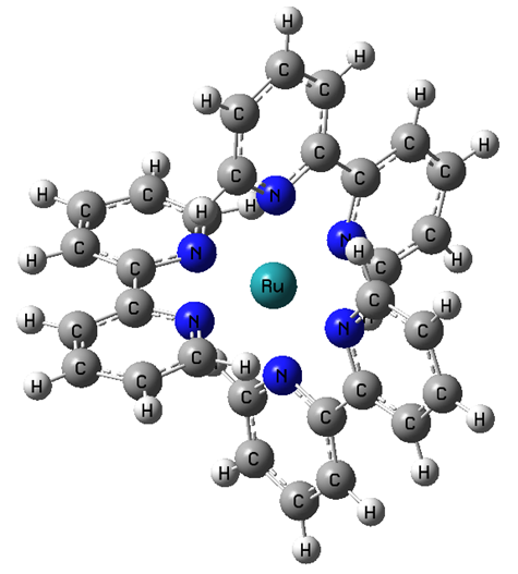 Structure of the Ru(bpy3)2+ cation