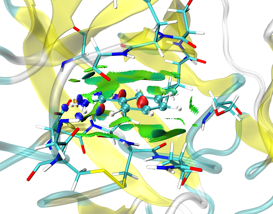 aNCI map for a water molecule in the bulk environment