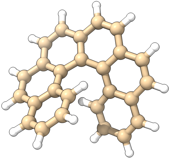 Structure of helicene