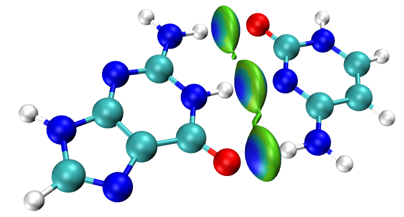 IGM isosurfaces of the GC base pair
