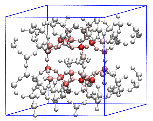 Difference dispersion density of the two conformations