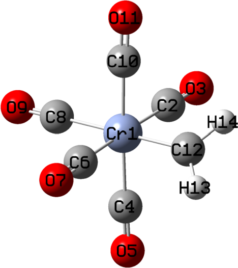 Structure of the (CO)5Cr=CH2 complex