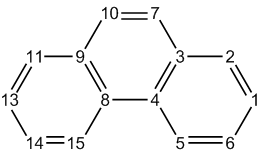 Structure of phenanthrene with atom indices