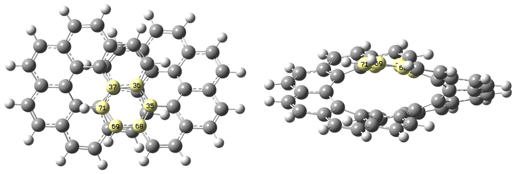 Structure of the infinitene molecule
