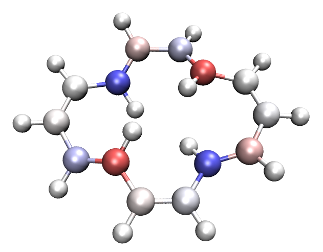 The [14]annulene molecule in its non-planar conformation