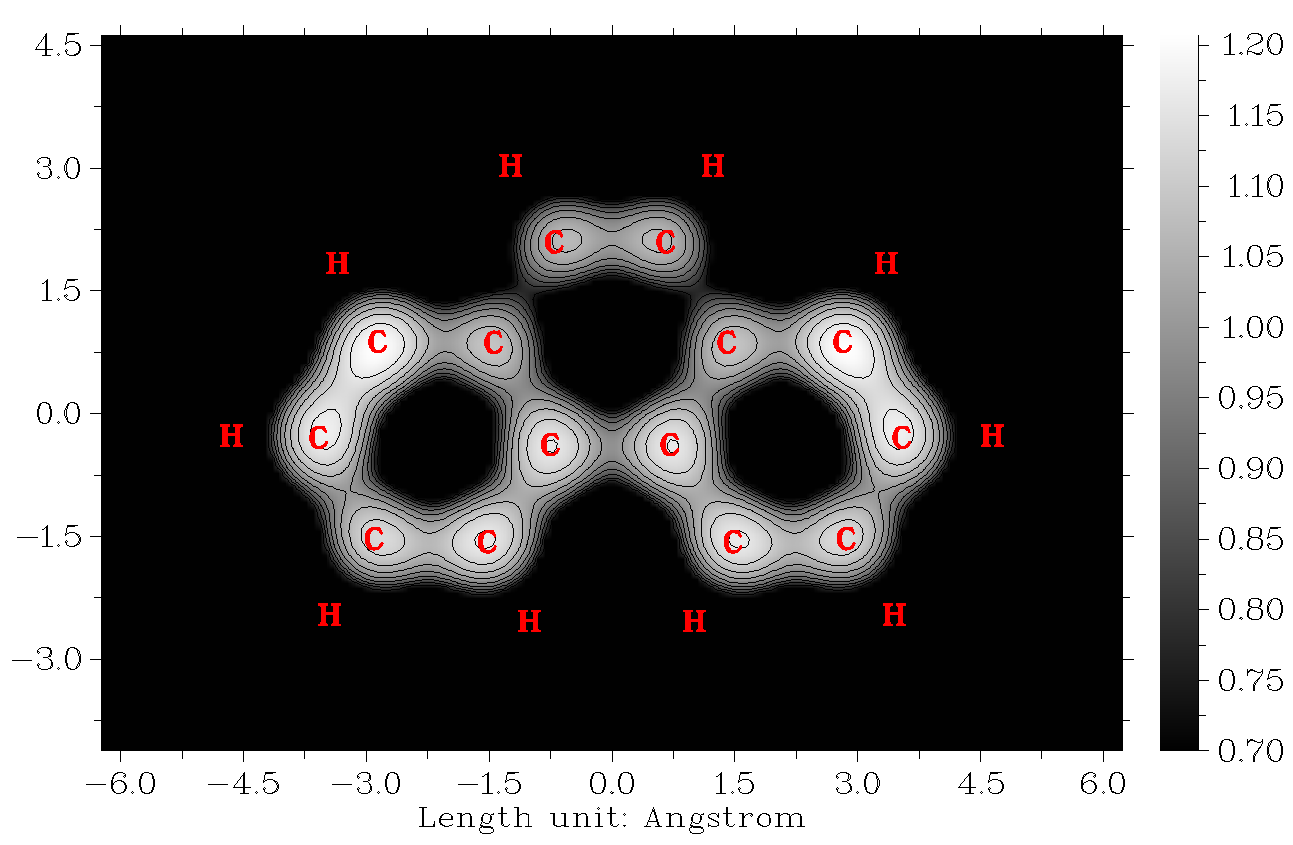 Simulated constant current STM image of phenanthrene