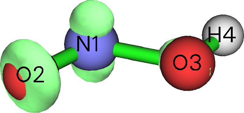 Natural orbitals of the molecule used in the FOD analysis