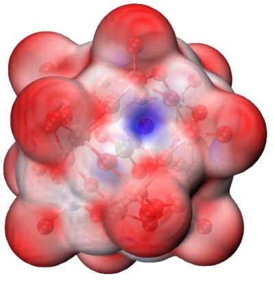 ESP-coloured van der Waals surface after adjusting the material