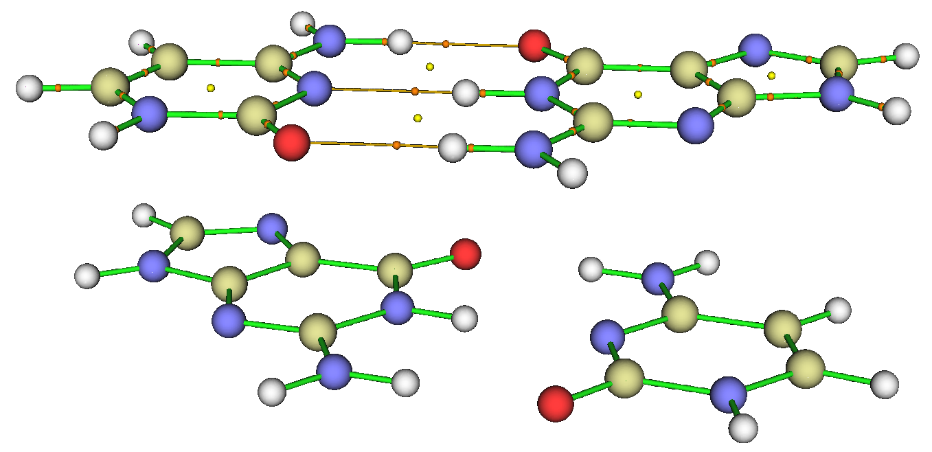 Topology map of the G-C base pair restricted to fragments 1 and 2