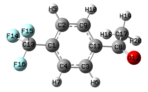 The small molecule used to illustrate the equivalence constraint from point group symmetry