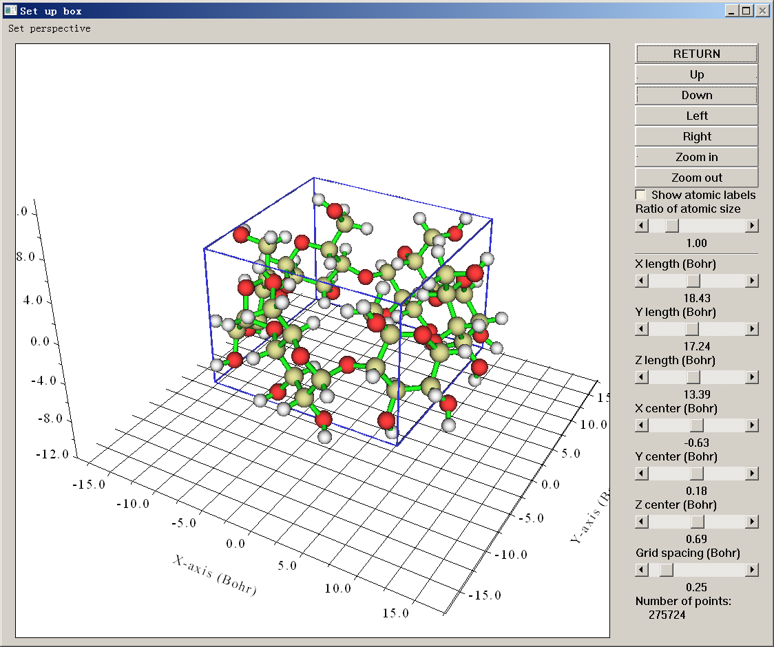Setting up grid data in a graphical window